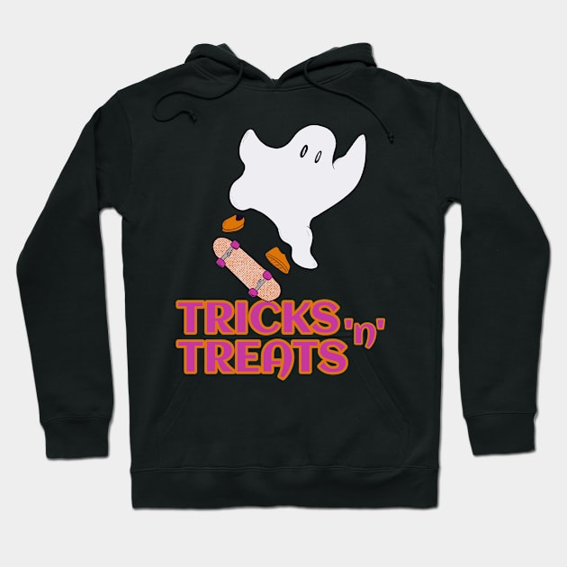 Tricks 'n' Treats - Ghost Skater Hoodie by MisterThi